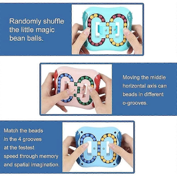 Roterande Magisk Böna, Snurrande Magisk Böna Spel, Unisex Magisk Böna Iq Spel Leksaker blue