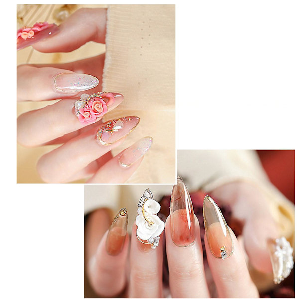 12 Färger 4D Skulptur Gel Carving Gel Nagellack Ritningsmönster DIY Blommor Design Dekoration Na (FMY)