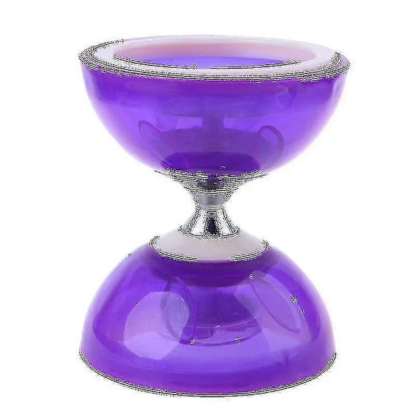 Diabolo Set Trippel Kullagerkoppling Matchande Färgade Fiberhandpinnar, Diabolosnöre & Väska-hy Plum Large