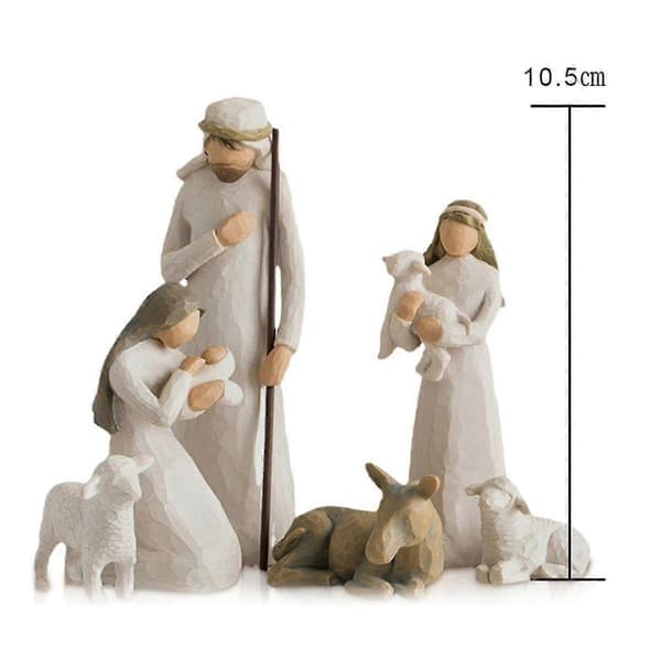 Julkrubba Staty Julkrubba Set Julkrubba Staty Lilla Jesus Krubba Miniatyr Kyrka