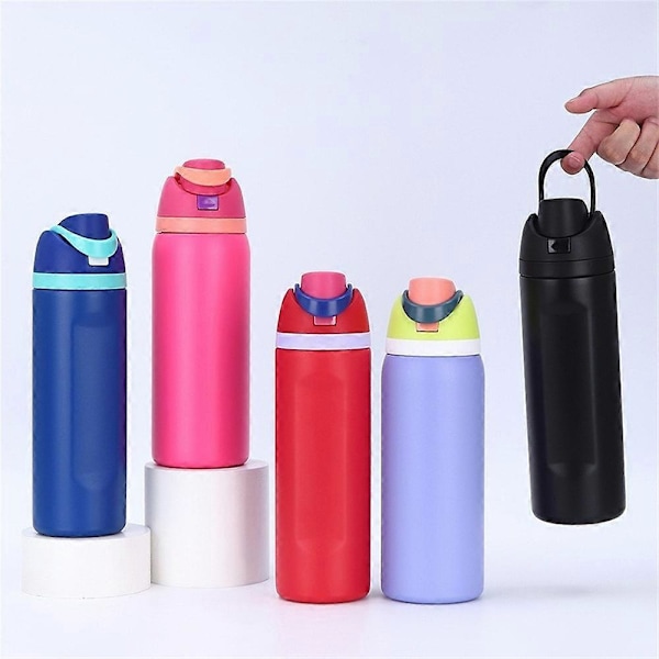 946ml 304 Rostfri Vattenflaska Portabel Termisk Isolering Drickkopp Multicolor Style G