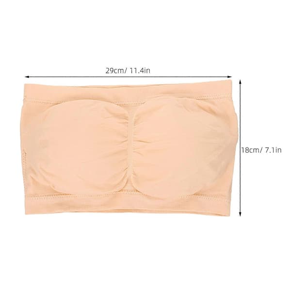 3 stk. stropløs bandeau-bh sømløs bralette tube-bh elastisk bandeau-bh