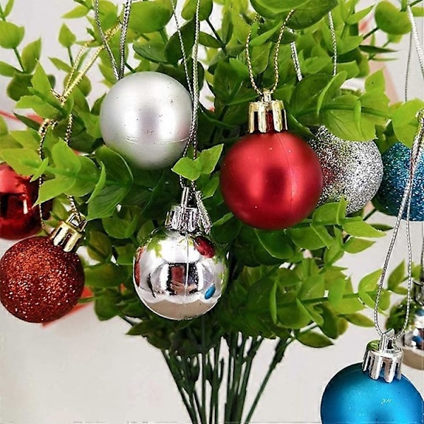 1 Ask 3cm Hem Julgransdekor Boll Prydnad Hängande Julgransfest Ornament Dekorationer Gold