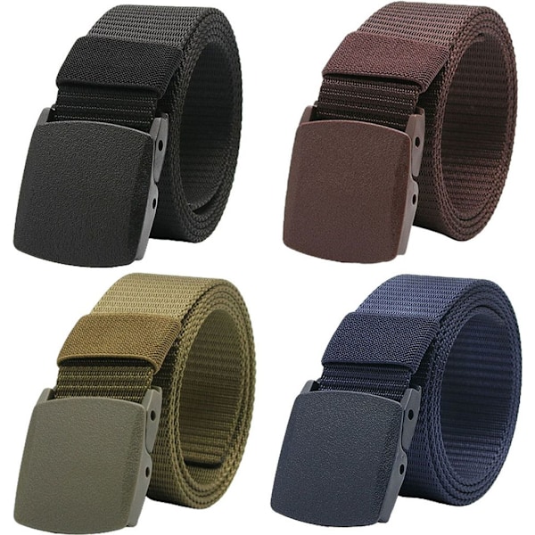 4 Nylonbälten Jeansbälten för Män (FMY)