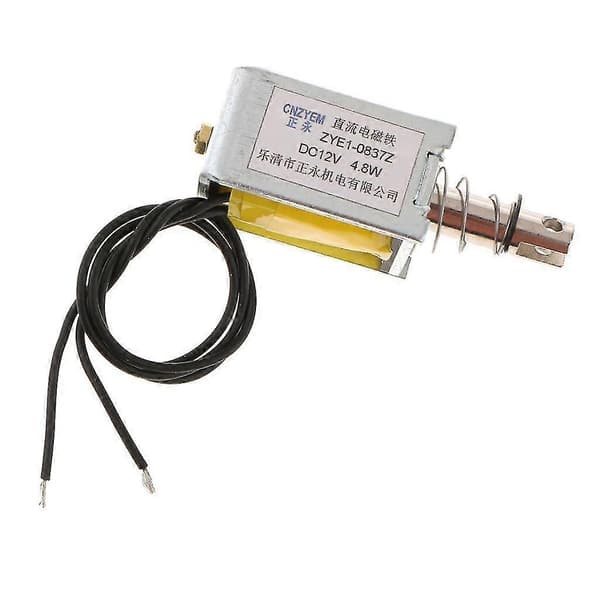 DC med Push Pull Solenoid Lås Bolte Automatisk ZYE1-0837Z 12V