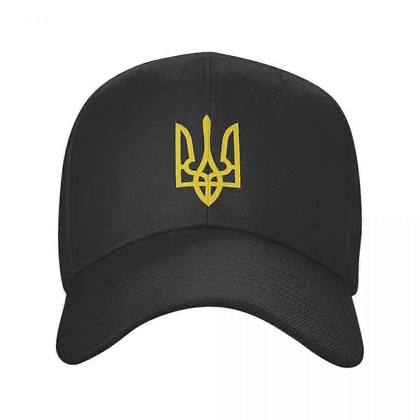 Solbeskyttende ukrainsk flagg-caps med trident