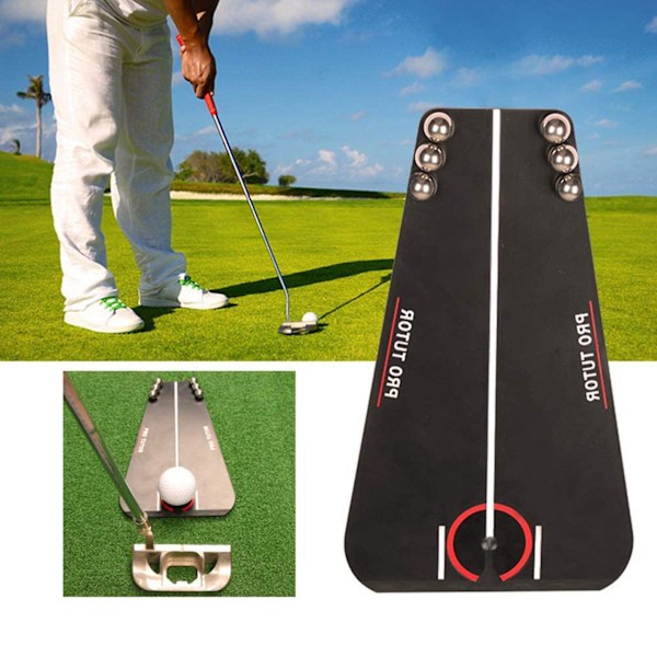 Golf Putting Tutor med Gratis Blixtlåsfodral, Golf Putting Träningshjälp inomhus utomhus Golf Putting Tra