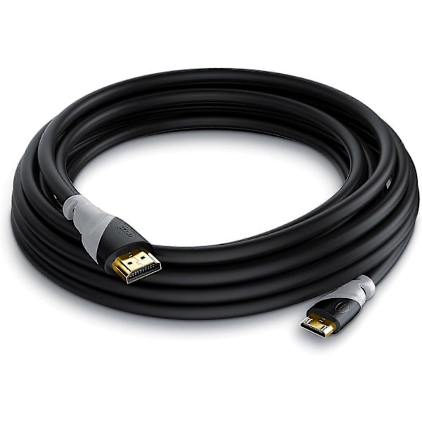CSL - 10m Ultra HD 4K Mini HDMI till HDMI-kontaktkabel - guldpläterad High Speed Mini