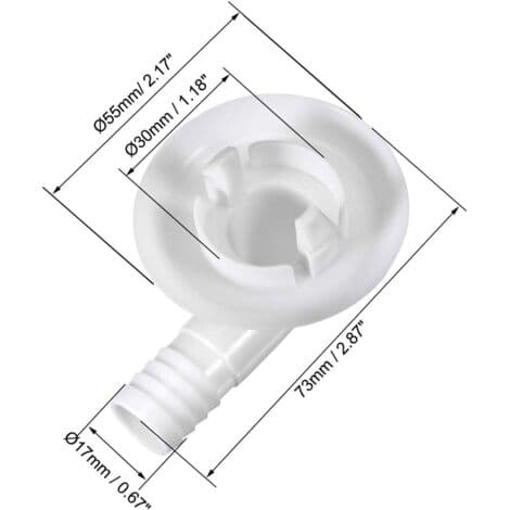 Dräneringsslangskoppling för luftkonditionering, vinkelkoppling för mini-split-enheter och fönster-AC-delar 30 mm, 1 st