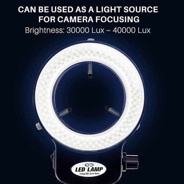 144 LED Miniscope Ring Light Ringljus 0 - 100% Justerbar Lampa För Miniscope Ring Light S202412301