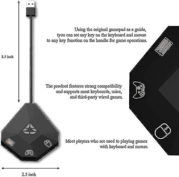 Keyboard- og museadapter til Nintendo Switch/ Ps4/ Ps3/ Xbox One/ Xbox 360-konverter