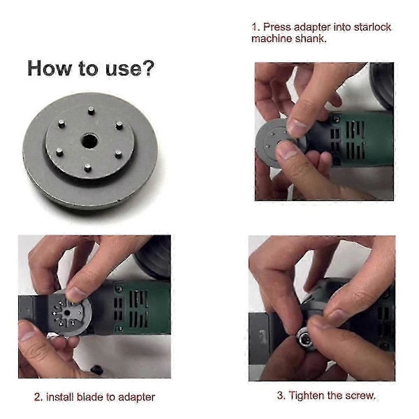 Ny Multi Værktøj Skaftadapter til Starlock System Multimaster Elværktøj Oscillerende Savblad Adapter