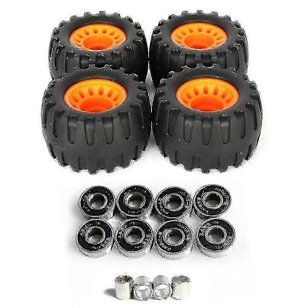 All Terrain Off Road Skateboard Longboard Hjul Vägdämpande Hjul Dance Board Runda (set med 4 Con-Yvan