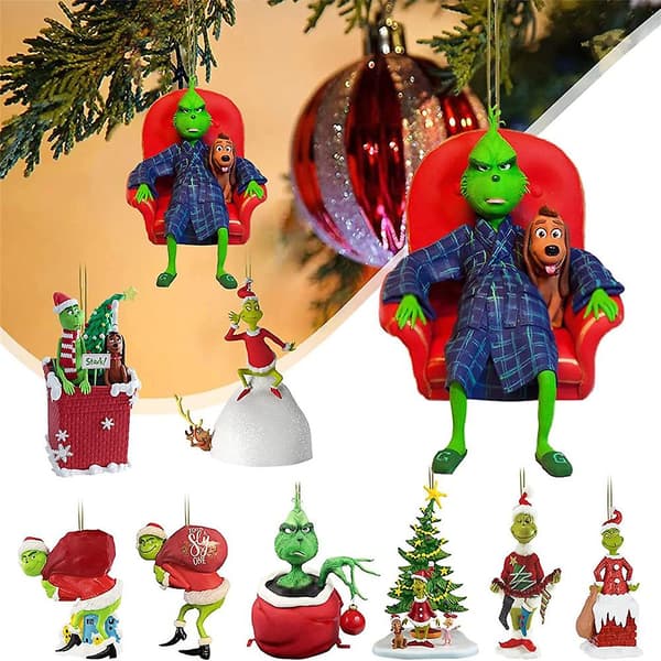 Grøn Monster Julepynt Juletræstop Ornamenter, Julepynt Temafest Tilbehør, Julefest Nøglering Pynt C