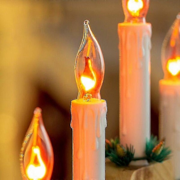 70800 Träjulgranljusbro / Tallträfinish / Med Flimmerande Ljusorange Flamma /