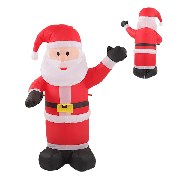 Jul Uppblåsbar Tomte Vattentät Rivtålig Uppblåsbar Tomtedekoration med LED-lampor UK Plug