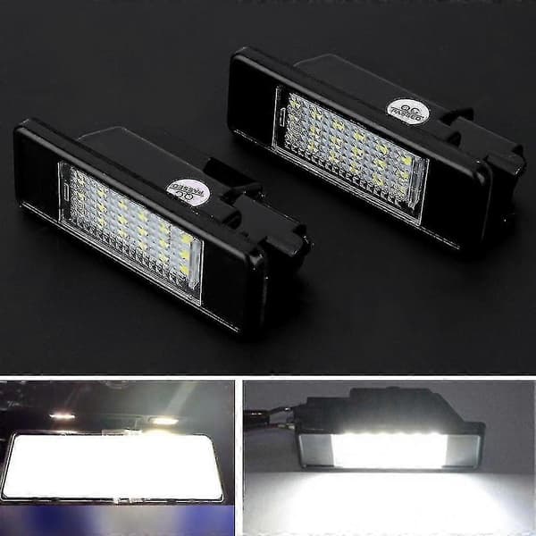 2 stk. 12V Bil Nummerpladelys til Citroen C2 C3 C4 C5 C6 Ds3
