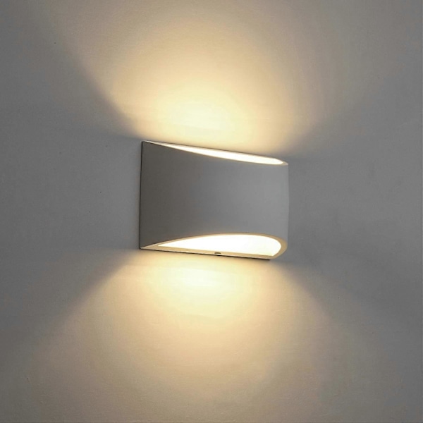 Modern Vägglampa, Inomhusvägglampor Uppljus Nedljus Gipslampa Belysning med 2700K 7W G9 LED-lampor för Vardagsrum Sovrum Hall