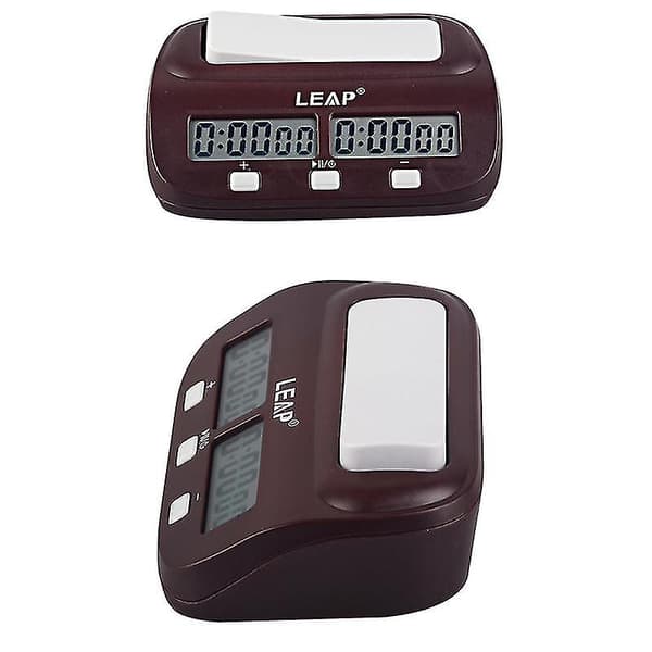 Leap Skakur, Digital Skaktimer & Spiltimer, 3-i-1 Multifunktionel Bærbar Professionel Ur As shown