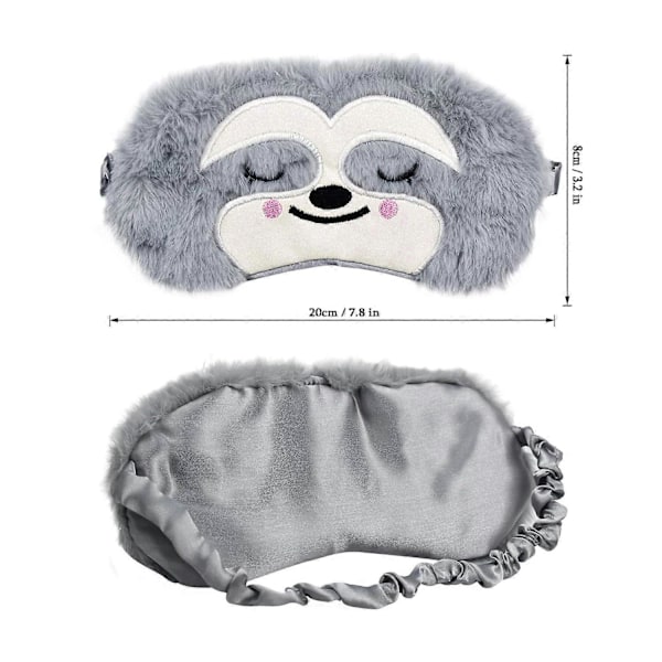 Sovmask, Söt Sengångare Roligt Djur Mjuk Fluffig Plysch Sovmask Ny Blindfold Andningsbar Sidenmask för Kvinnor Män - Sengångare