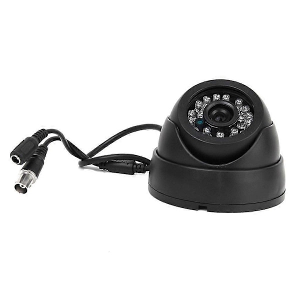 Svart Övervakningskamera PAL 1/3\" CMOS 700TVL 24 LED IR Cut 3.6mm Säkerhetskamera för inomhusbruk