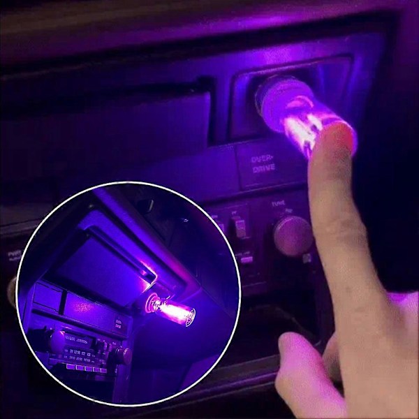 Bärbar USB Plug-in LED Mini Nattlampa Bil Atmosfär Ljus Mobila Lampor A