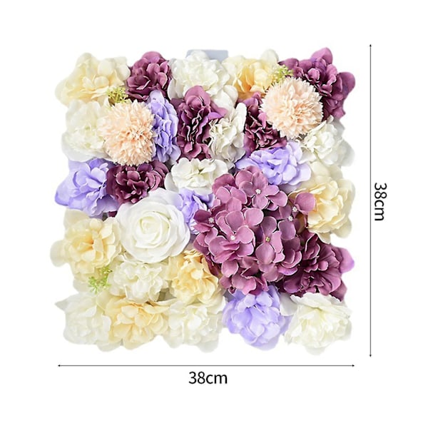 Konstgjord Blomstervägg Realistisk Lättskött Fotorekvisita Konstgjord Rosbakgrund Bröllopsvägg De Red