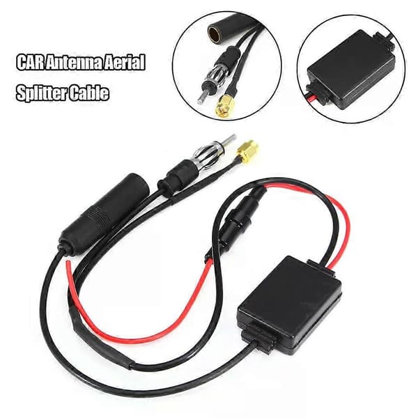 FM/AM DAB+ Antenne Splitter Adapterkabel SMB-omformer Aktiv bilradio