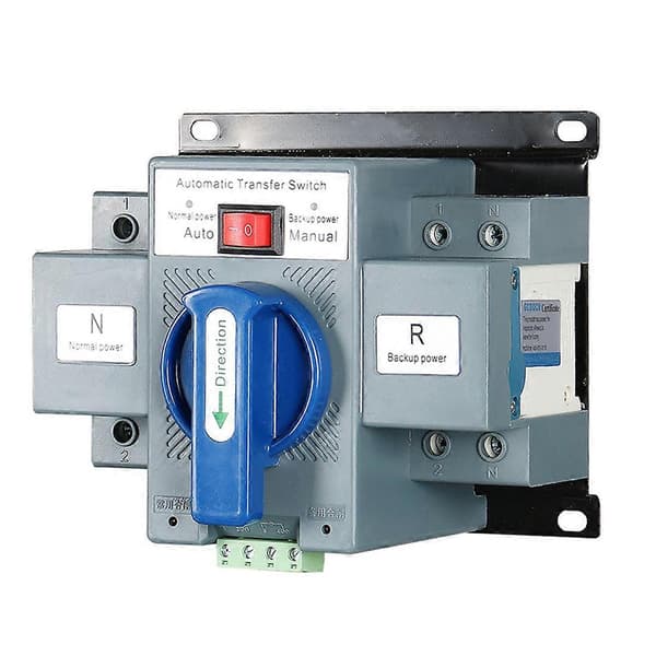 2P 63A 230V MCB-typ automatisk omkopplare, märkspänning 230V, märkfrekvens 50/60Hz