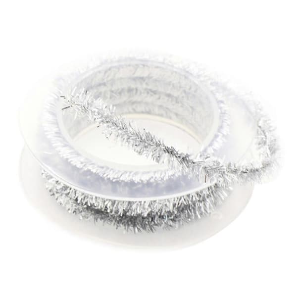 Glansgardin 1,5m Glitter Glans Metallisk Glansgardin Julepynt Silver