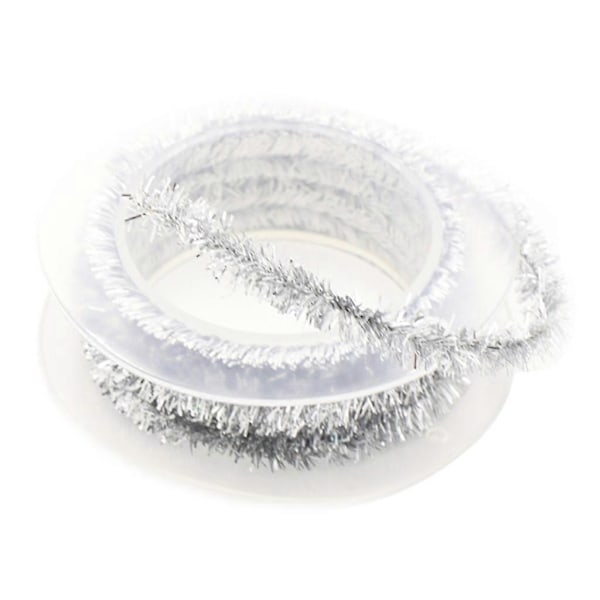 Glittergirland 1,5m Metallisk Girland Juldekoration Silver