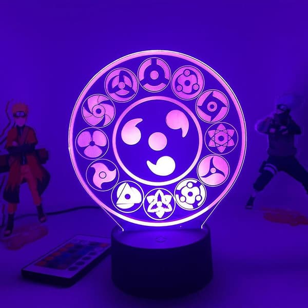 3D LED Nattlampe Anime Naruto The Sharingan(FMY)