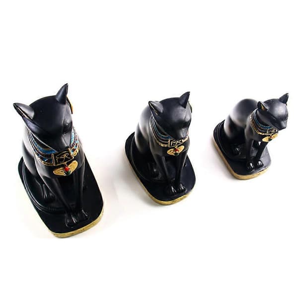Egyptisk Gudinde Bastet Katte Samlerobjekt Figur Statue Hjemmekontor Indretning M