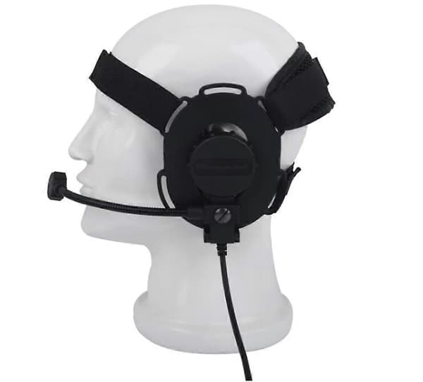 Ørestykke Støjreduktion Unilateral Headset Hovedtelefon til Baofeng PTT
