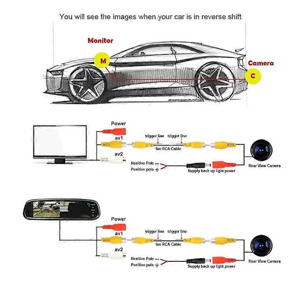 för Mitsubishi Pajero/ Zinger/L200 2006-2017 Backkamera Parkeringskamera