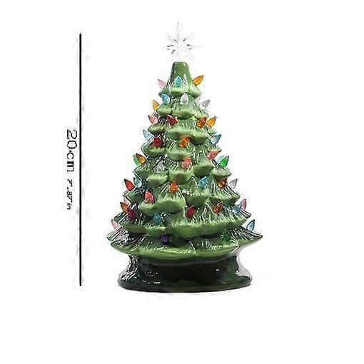 Julepynt Keramisk Juletre Juletre Led Dekorasjon Keramisk Skrivebordsjulepynt Salg A One Size
