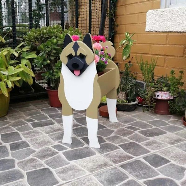 Söt Hund Planteringskruka, djur Blomkruka För Trädgårdsdekorationer Het Newfoundland Planters