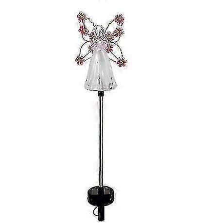 Solar Engel Hage Stake Lys, Engel Statue Solar Lys Evig Lys Engel For Grav Hage Dekor