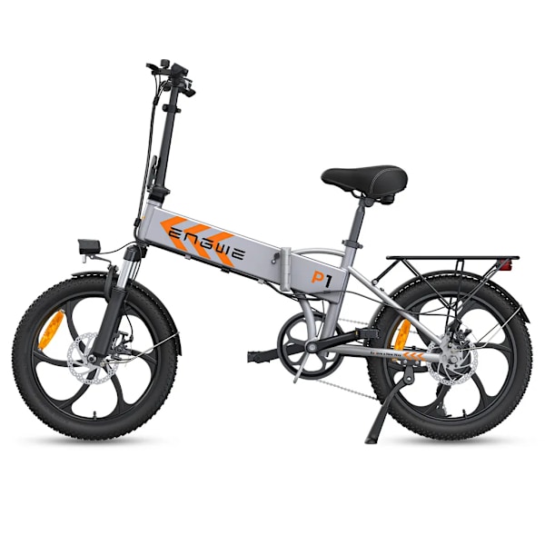 ENGWE P1 Elektrisk Foldbar Cykel - 20 Tommer - 250W Motor - 7 Gear - 100 km Rækkevidde - Mekaniske Skivebremser - Silver