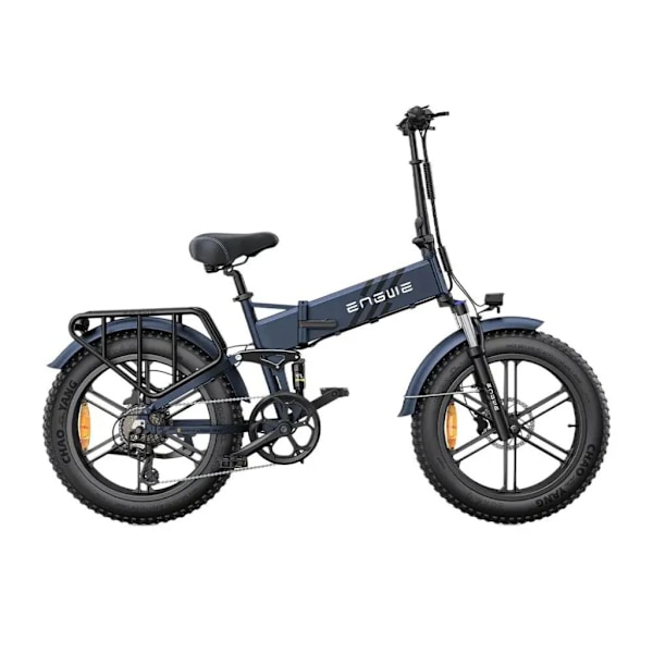 ENGWE Engine Pro 2.0 Elektrisk Foldbar Cykel - Fatbike - 20 Tommer - 250W Motor - 8 Gear - 110 km Rækkevidde - Hydrauliske Skivebremser - Blue