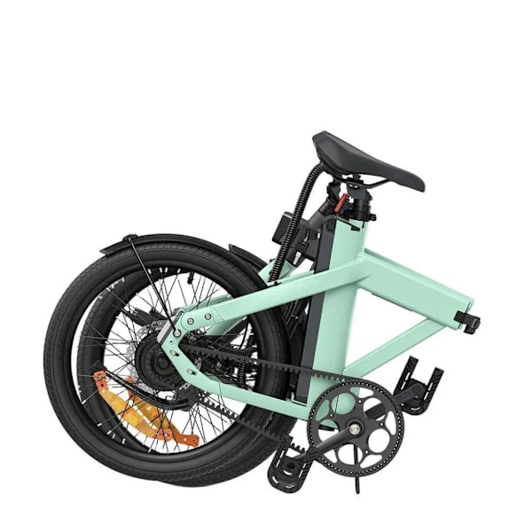 ENGWE P20 Elektrisk Hopfällbar Cykel - Kolfiberremdrift - 20 Tum - 250W Motor - 100 km Räckvidd - Hydrauliska Skivbromsar - Grön