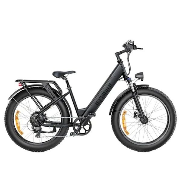 ENGWE E26 ST Elektrisk Fatbike - Elcykel - Lav Indstigning - 26 Tommer - 250W Motor - 7 Gear - 140 km Rækkevidde - Hydrauliske Skivebremser - Grey