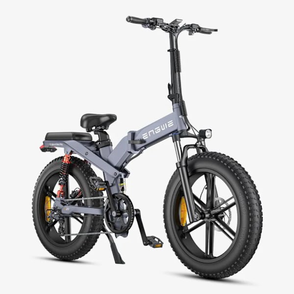 ENGWE X20 Elektrisk Sammenklappelig Cykel - Dobbelt Batteri - 20 Tommer - 250W Motor - 8 Gear - 150 km Rækkevidde - Hydrauliske Skivebremser - Grey