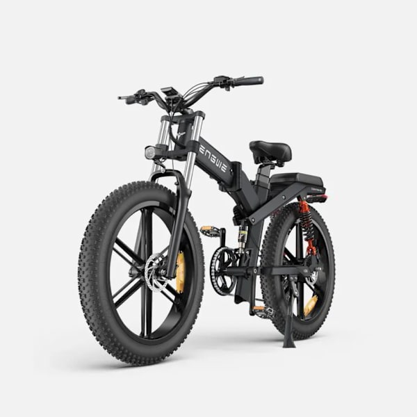 ENGWE X26 Sähköinen Taitettava Polkupyörä - Kaksoisakkut - 26 Tuumaa - 250W Moottori - 8 Vaihdetta - 150 km Kantama - Hydrauliset Levyjarrut - Black