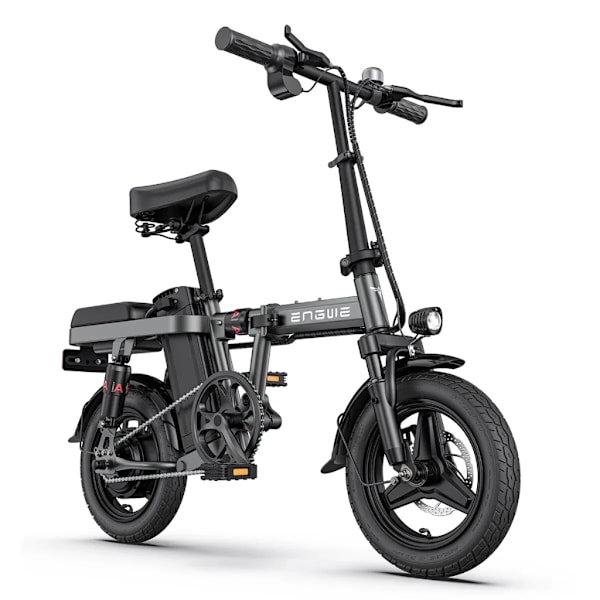 ENGWE T14 Elektrisk Hopfällbar Cykel - Lättviktsdesign - 14 Tum - 250W Motor - 42 km Räckvidd - Mekaniska Skivbromsar - Grå