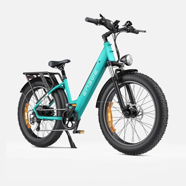 ENGWE E26 ST Sähköinen Fatbike - Sähköpyörä - Matala Runkokorkeus - 26 Tuumaa - 250W Moottori - 7 Vaihdetta - 140 km Kantama - Hydrauliset Levyjarrut Blue