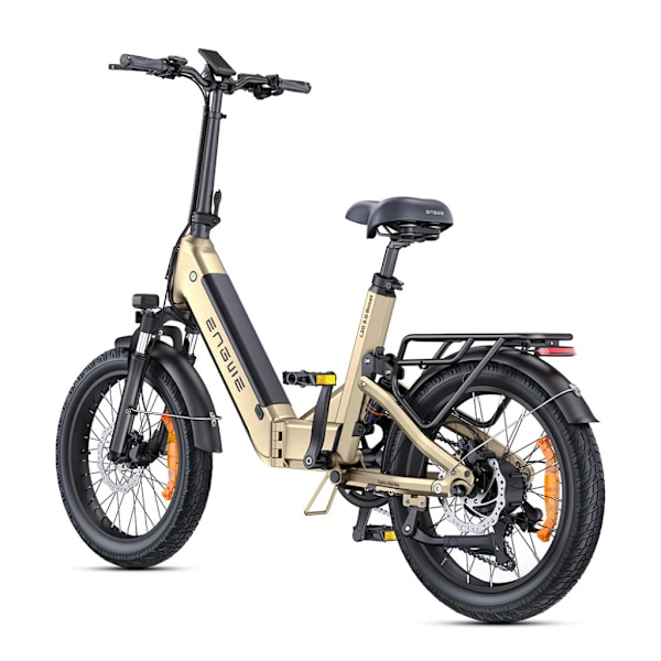ENGWE L20 3.0 Boost Elektrisk Sammenklappelig Cykel - Elcykel - 20 Tommer - 250W Motor - 7 Gear - 135 km Rækkevidde - Hydrauliske Skivebremser - Gold