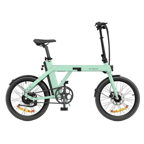 ENGWE P20 Elektrisk Hopfällbar Cykel - Kolfiberremdrift - 20 Tum - 250W Motor - 100 km Räckvidd - Hydrauliska Skivbromsar - Grön
