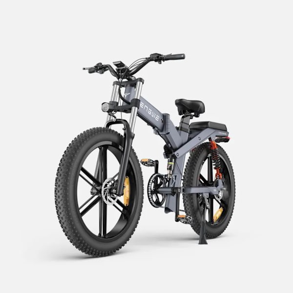 ENGWE X26 Elektrisk Hopfällbar Cykel - Fatbike - Dubbla Batterier - 26 Tum - 250W Motor - 8 Växlar - 150 km Räckvidd - Hydrauliska Skivbromsar - Grå