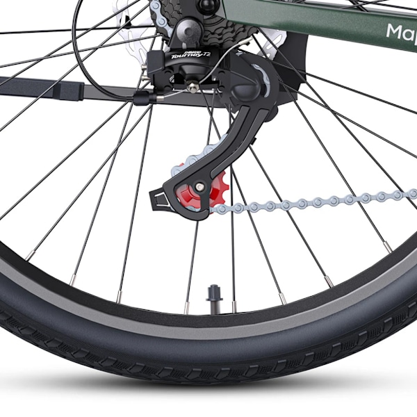 ENGWE MapFour N1 Air Sähköpyörä – E-bike – Korkea askel – 28 Tuumaa – 250W Moottori – 100 km Toimintamatka – Mekaaniset Levyjarrut – Green